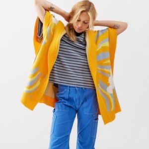 Urban Outfitters Kail Poncho Cardigan - Great summer colors! OS New GORGEOUS